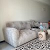 Grande Sofa Collection - Snowy Chenille Black Fabric Sofas for Large Flats, Available in Multiple Sizes