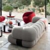 BX2203 (12) Luxurious Red Modular Sofa Set for Contemporary Living Spaces