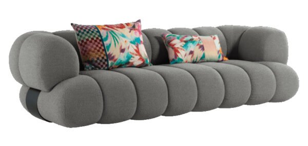 BX2203 (13) Luxurious Red Modular Sofa Set for Contemporary Living Spaces