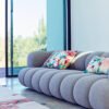 BX2203 (7) Luxurious Red Modular Sofa Set for Contemporary Living Spaces