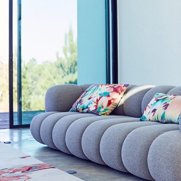 BX2203 (7) Luxurious Red Modular Sofa Set for Contemporary Living Spaces