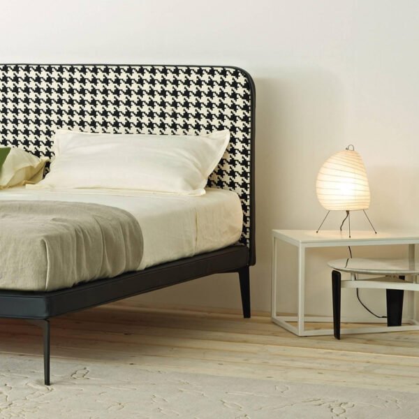 2 Nordic Style High Legged Houndstooth Bed