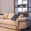 250CM Dark Green Velvet Sectional Sofa with Wooden Accents, Perfect for Modern Living Rooms