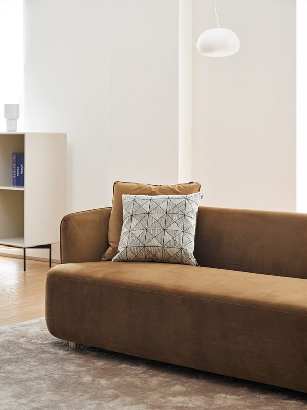 Modern Scandinavian Style Velvet Sofa, Available in 2.2M, 2.4M, and 2.6M Lengths