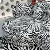 3.4M Extra-Long Modern Sectional Sofa with Zebra Pattern, Comfortable Upholstered Couch for Spacious Living Room