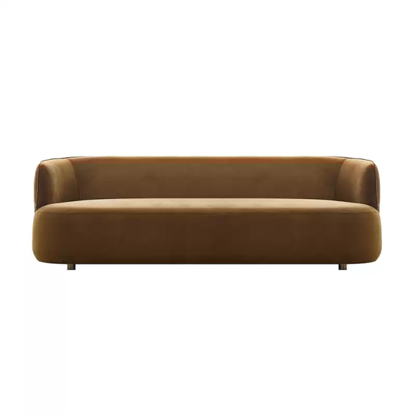 Modern Scandinavian Style Velvet Sofa, Available in 2.2M, 2.4M, and 2.6M Lengths