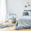 70×75×80 cm Petite Luxury Armchair – Fixed-Base Velvet Single Seat in Grey, Mist Blue & Pink