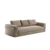 250CM Dark Green Velvet Sectional Sofa with Wooden Accents, Perfect for Modern Living Rooms
