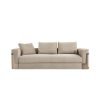 250CM Dark Green Velvet Sectional Sofa with Wooden Accents, Perfect for Modern Living Rooms