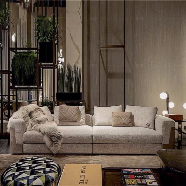 250CM Dark Green Velvet Sectional Sofa with Wooden Accents, Perfect for Modern Living Rooms