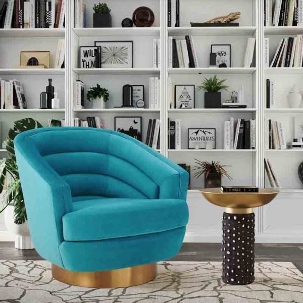 Luxury Swivel Accent Chair 78×82×85 cm – Velvet, Rotating Base, 3 Colors