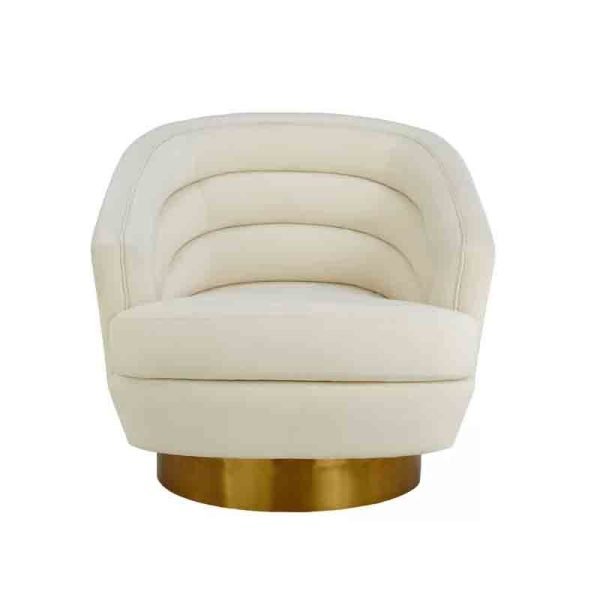 Luxury Swivel Accent Chair 78×82×85 cm – Velvet, Rotating Base, 3 Colors